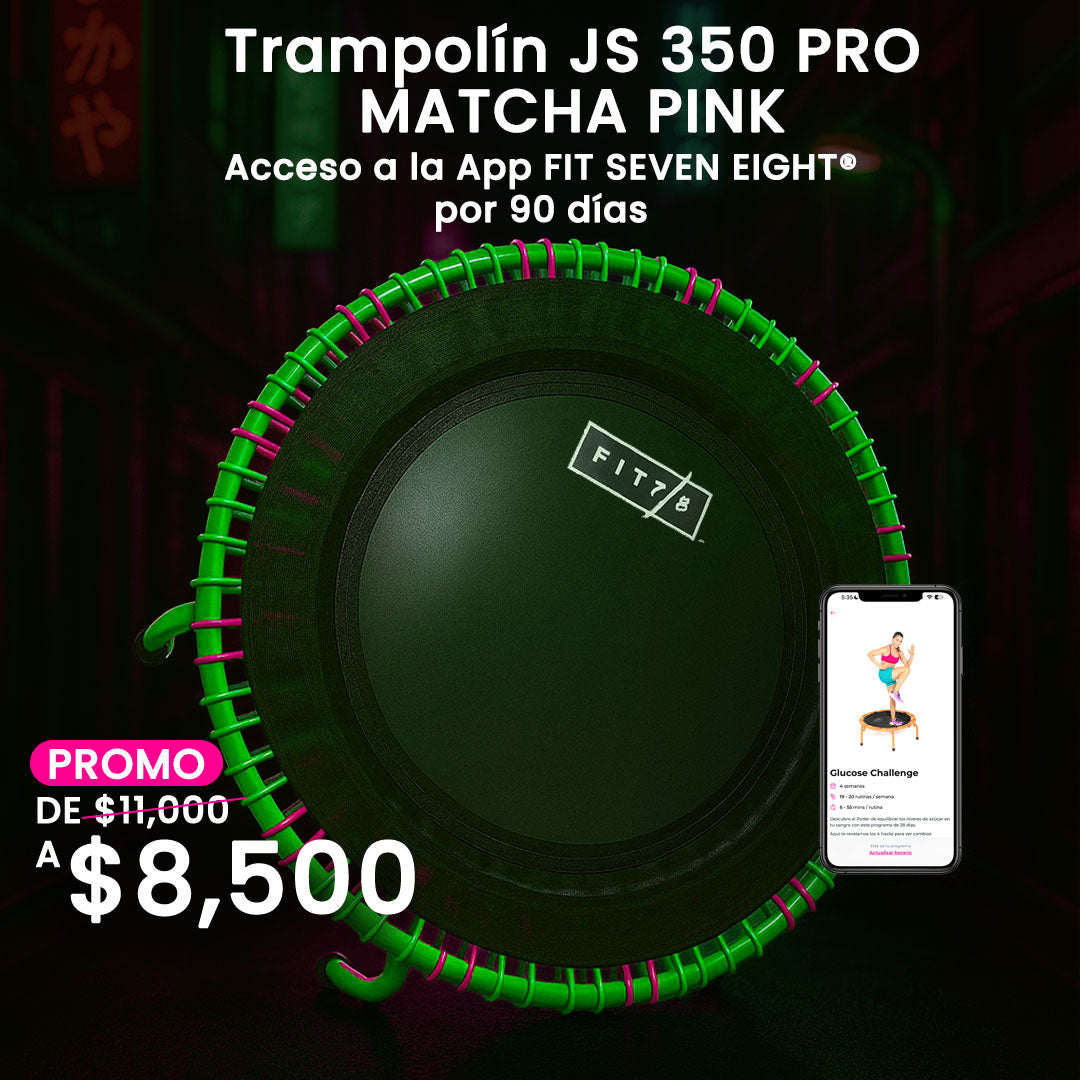 Trampolín JumpSport® 350 PRO Matcha Pink + 3 Meses App